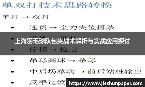 上海羽毛球队包夹战术解析与实战应用探讨